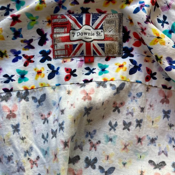 Men's Butterfly Patterned Sport Shirt- M - 7 Downie St. - Picture 3 of 4